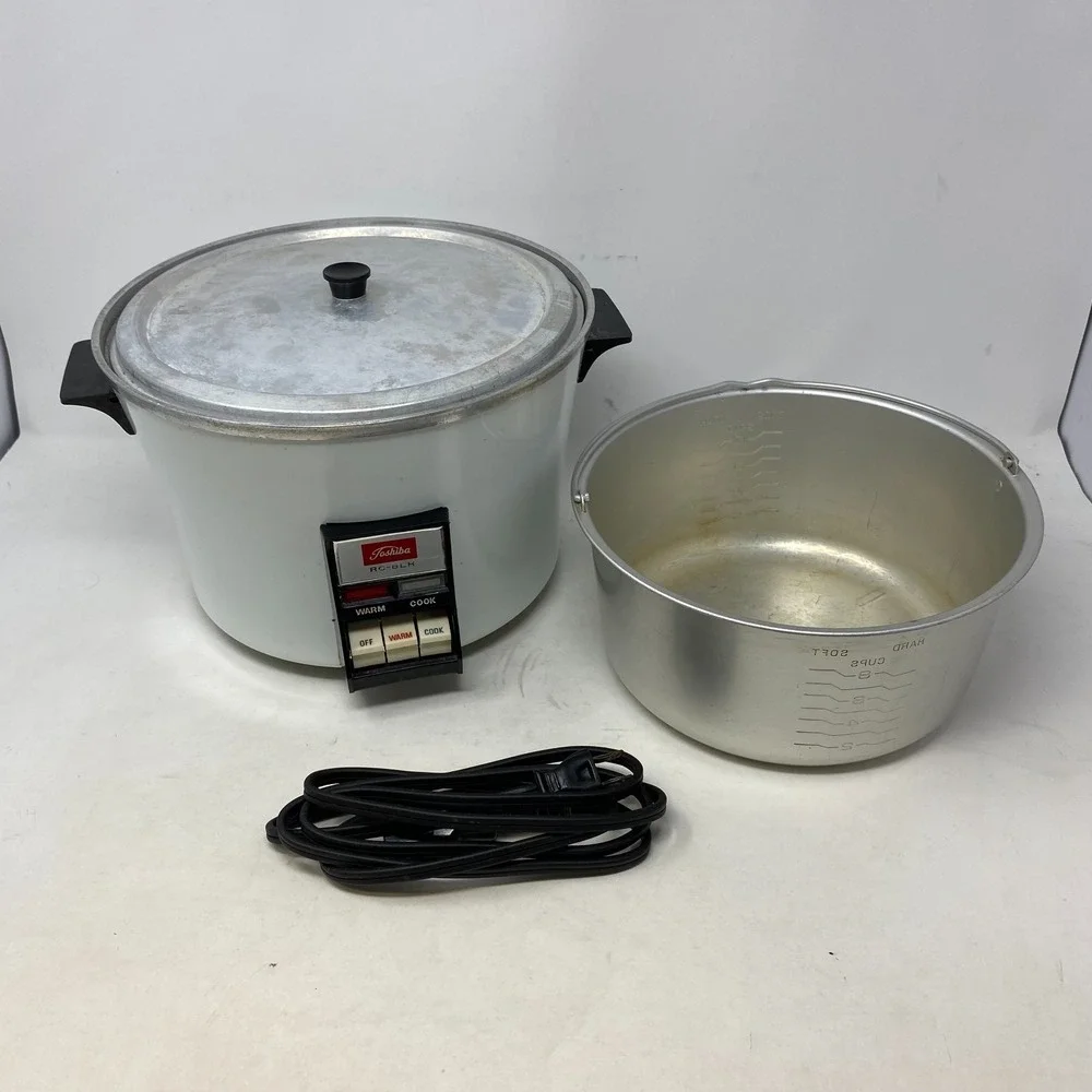 Vintage Toshiba Deluxe Automatic‎ Electric Rice Cooker Steam RC-8LH Japan EUC